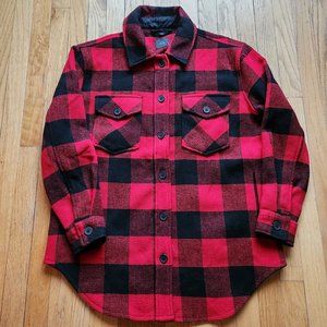 RDI  - New without tags Buffalo plaid wool blend shacket with pockets